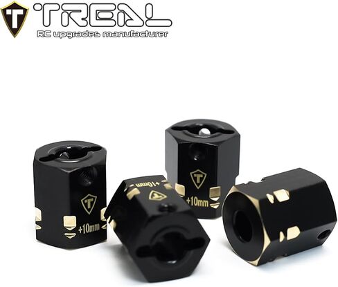 Treal Brass Hex Extended Wheels Hubs Adaptors 12 * 15mm (4) pcs for Axial Capra SCX10 III JLU Gladiator Bronco Base Camp in Saudi Arabia