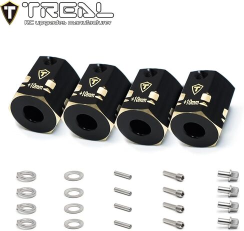 Treal Brass Hex Extended Wheels Hubs Adaptors 12 * 15mm (4) pcs for Axial Capra SCX10 III JLU Gladiator Bronco Base Camp in Saudi Arabia