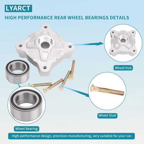 3514699 3514635 Front and Rear Wheel Bearings Compatible with Polaris Ranger RZR 800/RZR S 800 2010-2014,Ranger 900 XP/Ranger 900 Crew 2013-2016 Replaces for 3585502 3514627(2 PCS) in Saudi Arabia