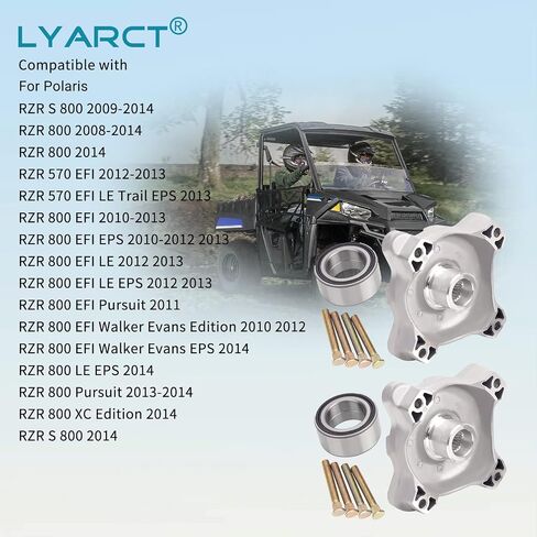 3514699 3514635 Front and Rear Wheel Bearings Compatible with Polaris Ranger RZR 800/RZR S 800 2010-2014,Ranger 900 XP/Ranger 900 Crew 2013-2016 Replaces for 3585502 3514627(2 PCS) in Saudi Arabia