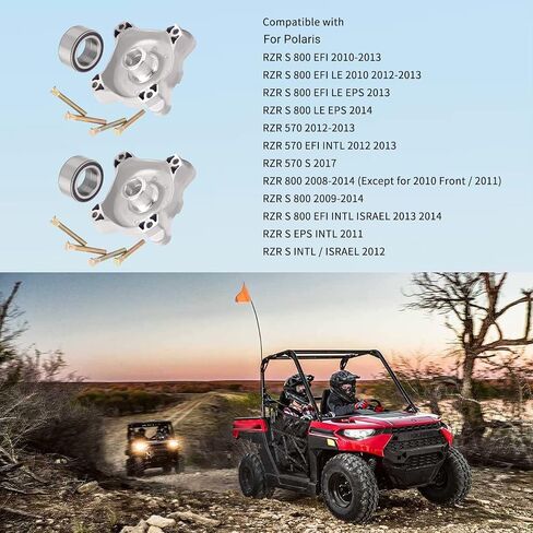 3514699 3514635 Front and Rear Wheel Bearings Compatible with Polaris Ranger RZR 800/RZR S 800 2010-2014,Ranger 900 XP/Ranger 900 Crew 2013-2016 Replaces for 3585502 3514627(2 PCS) in Saudi Arabia