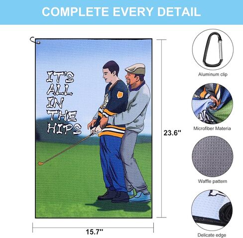 Golf Towel Funny Golf Club Clean Set for Golf Bags with Clip, Funny Gifts for Golf Fans in Saudi Arabia