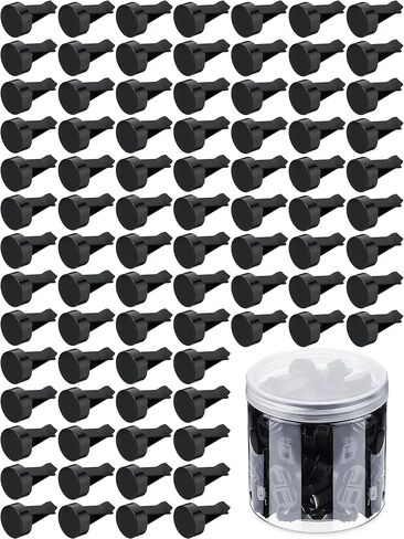100 Pcs Metal Car Air Vent Clips with Plastic Slot Head Auto Freshener Clips Perfume Clip Replacement Air Conditioner Outlet Clips for Office Home, Black, 40 x 24 mm in Saudi Arabia