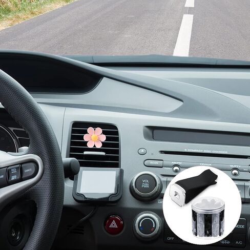 100 Pcs Metal Car Air Vent Clips with Plastic Slot Head Auto Freshener Clips Perfume Clip Replacement Air Conditioner Outlet Clips for Office Home, Black, 40 x 24 mm in Saudi Arabia
