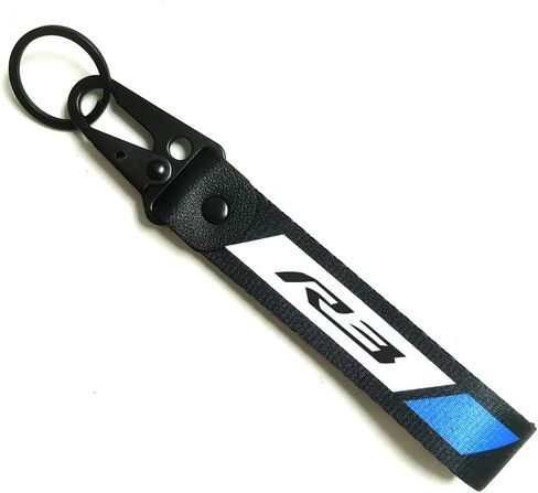 Motorcycle Metal Key Holder Chain Tag With Stamp Logo Nylon Rope Compatible With Yamaha YZF R3 YZFR3 in Kuwait
