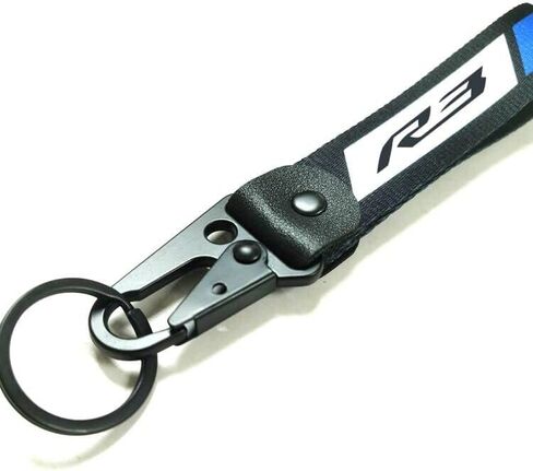 Motorcycle Metal Key Holder Chain Tag With Stamp Logo Nylon Rope Compatible With Yamaha YZF R3 YZFR3 in Kuwait
