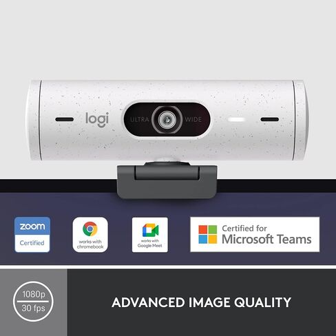 Logitech Brio 501 Full HD Webcam with Auto Light Correction,Show Mode, Dual Noise Reduction Mics, Privacy Cover, Works with Microsoft Teams, Google Meet, Zoom, USB-C Cable - Black (Renewed) in Saudi Arabia