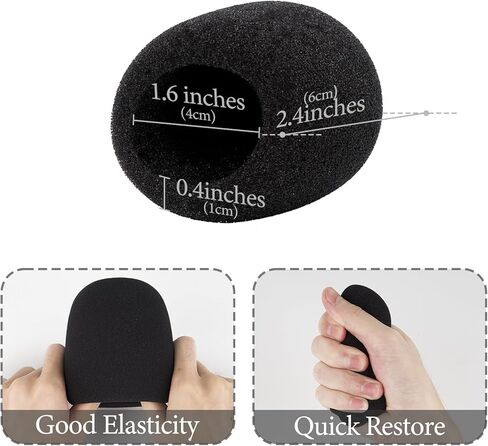 Geekria for Creators Foam Windscreen Compatible with RODE M1, M1-S, M2, RODELINK TX-M2, RT-66P, S1 Microphone Antipop Foam Cover, Mic Wind Cover, Sponge Foam Filter (Black / 2 Pack) in Saudi Arabia