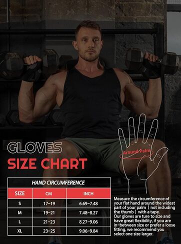 TRENDOUX Weight Lifting Workout Gloves: Adjustable Wrist Wrap Support with Lengthened Straps, Full Palm Protection - Gym Exercise Fitness for Men Women in Saudi Arabia