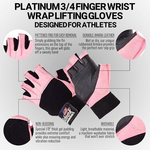 Schiek Sports Model 540 Womens Gloves - Pink Weightlifting Gloves for Women in Saudi Arabia
