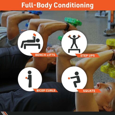 Body Sport Urethane Aerobic Dumbbells Pair, Premium Hand Weights with Solid Steel Core & Ergonomic Gel Coating for Fitness Training & Strength Building in Kuwait