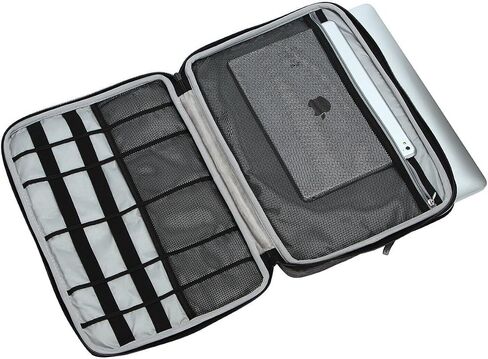 iCozzier 15-15.6 Inch Handle Electronic Accessories Strap Laptop Sleeve Case Bag Protective Bag for 15" MacBook Air/MacBook Pro/Pro Retina Sleeve – Grey in Saudi Arabia