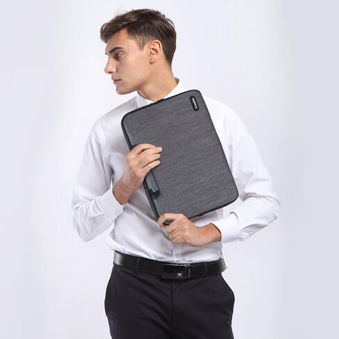 iCozzier 15-15.6 Inch Handle Electronic Accessories Strap Laptop Sleeve Case Bag Protective Bag for 15" MacBook Air/MacBook Pro/Pro Retina Sleeve – Grey in Saudi Arabia