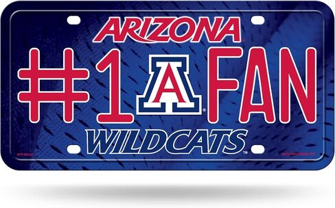 Rico Industries NCAA Unisex-Adult #1 Fan Metal License Plate Tag in Saudi Arabia