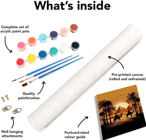 6 Packs Paint by Number Kits for Adults Beginners,DIY World Famous Scenic Spots Painting by Number Kits on Canvas Without Frame,Lanscape Craft Arts for Gifts and Home Wall Decor 8x12inch in Saudi Arabia