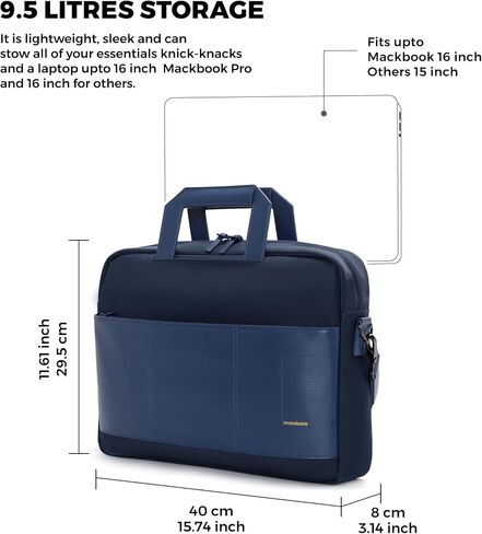 MOKOBARA Unisex-Adult Vegan Leather Water Resistant 15.6" Laptop Compartment Cross Body Bag - 24L - 2022 - Model in Saudi Arabia