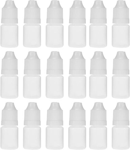 20pcs 5ml Empty Dropper Bottles Plastic Squeezable Eye Liquid Dropper Bottles Container Containers with Caps for Solvents Light Oils Paint Essence Saline in Saudi Arabia