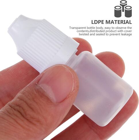 20pcs 5ml Empty Dropper Bottles Plastic Squeezable Eye Liquid Dropper Bottles Container Containers with Caps for Solvents Light Oils Paint Essence Saline in Saudi Arabia