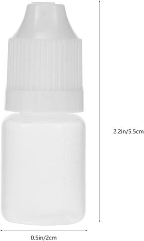 20pcs 5ml Empty Dropper Bottles Plastic Squeezable Eye Liquid Dropper Bottles Container Containers with Caps for Solvents Light Oils Paint Essence Saline in Saudi Arabia
