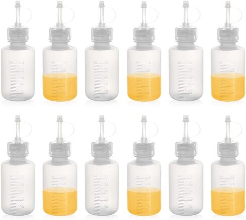 ULAB 12 قطعة Vol.30ml(1oz) زجاجات توزيع القطرات، مادة LDPE، غطاء PP وغطاء لولبي، زجاجة تنقيط مختبرية، زجاجة صبغة ألوان مائية، زجاجة تفريغ الحبر، UDB1003 in Kuwait