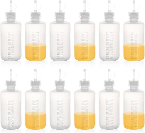 ULAB 12pcs Vol.30ml(1oz) Drop Dispensing Bottles, LDPE material, PP Cap and Screw Cap, Laboratory drip Bottle, Watercolor Pigment Bottle, Ink Discharge Bottle, UDB1003 in Kuwait