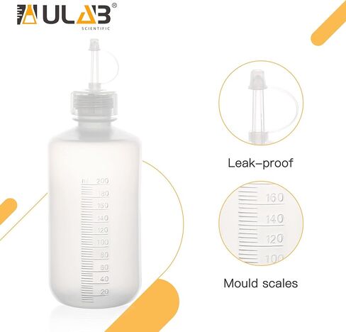 ULAB 12pcs Vol.30ml(1oz) Drop Dispensing Bottles, LDPE material, PP Cap and Screw Cap, Laboratory drip Bottle, Watercolor Pigment Bottle, Ink Discharge Bottle, UDB1003 in Kuwait
