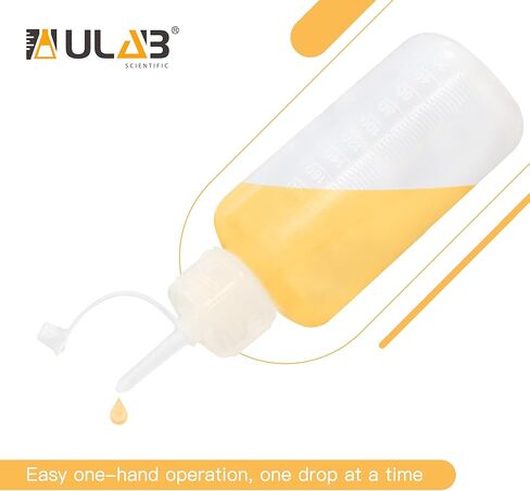 ULAB 12pcs Vol.30ml(1oz) Drop Dispensing Bottles, LDPE material, PP Cap and Screw Cap, Laboratory drip Bottle, Watercolor Pigment Bottle, Ink Discharge Bottle, UDB1003 in Kuwait
