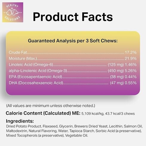 Salmon Oil Bites for Dog Skin and Coat - Supplement Supports Healthy Skin & Glossy Coat - Enhanced with DHA, EPA, Omega-3 & Omega-6 - for Dogs & Cats - 180 Soft Chews - Made in USA in Kuwait