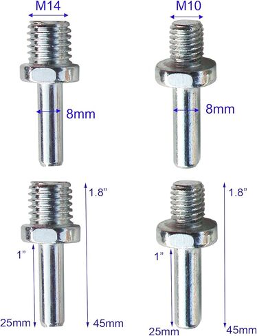 مغزل محول أربور لتلميع وطحن عجلات الأقراص، عبوة من 4 قطع in Kuwait