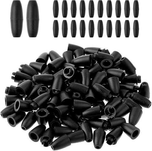 50 Pcs Clasp Bead Barrel Connectors Breakaway Clasp for Necklaces, Plastic Breakaway Clasps Safety Breakaway Clasps Plastic Bead Barrel Connectors for Bracelets Jewelry DIY Craft Making (Black) in Saudi Arabia