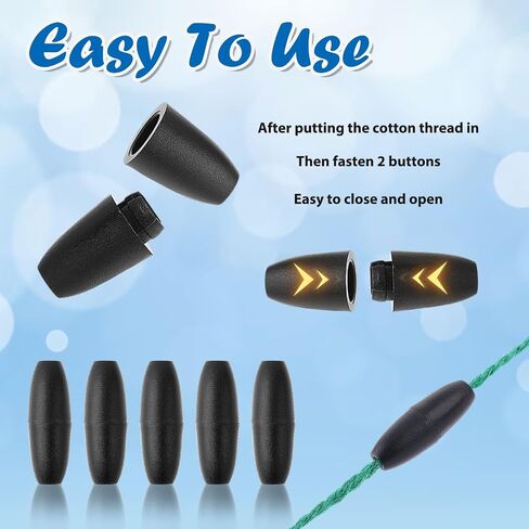 50 Pcs Clasp Bead Barrel Connectors Breakaway Clasp for Necklaces, Plastic Breakaway Clasps Safety Breakaway Clasps Plastic Bead Barrel Connectors for Bracelets Jewelry DIY Craft Making (Black) in Saudi Arabia