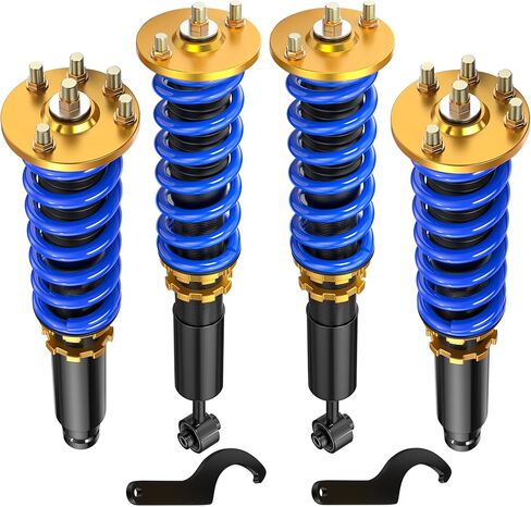 دعامات خفض Coilovers متوافقة مع 2004-2008 Acura TSX/2003-2007 Honda Accord EX DX LX SE الأمامية + الخلفية للصدمات القابلة للتعديل ارتفاع التعليق الربيعي (مجموعة من 4) in Kuwait