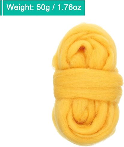 uxcell Needle Felting Wool, 1.76oz Natural Fibre Wool Roving Yarn Wool Felting Supplies for Needle Felting Yarn DIY Handcrafts, Green in Saudi Arabia