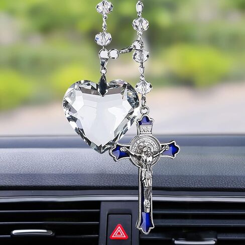 سيارة قلادة الصليب الصليب الحلي مرآة الرؤية الخلفية الديكور شنقا ديكور السيارات اكسسوارات السيارات كريستال + سبيكة in Kuwait