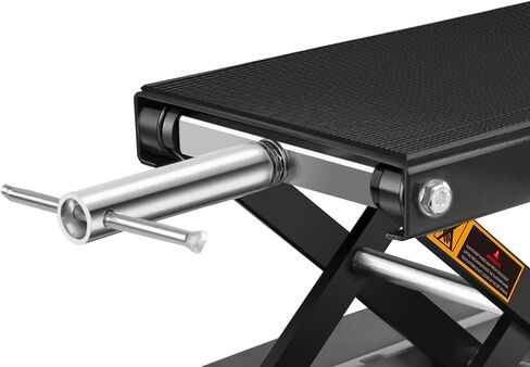 1100 رطل دراجة نارية رفع ATV مقص رفع جاك، 5.5-15.4 بوصة واسعة سطح السفينة مع دوللي وكرنك اليد وصينية أداة لدراجات الشوارع، دراجات الطراد، والدراجات النارية بجولة، أسود in Kuwait