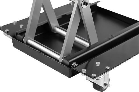 1100 رطل دراجة نارية رفع ATV مقص رفع جاك، 5.5-15.4 بوصة واسعة سطح السفينة مع دوللي وكرنك اليد وصينية أداة لدراجات الشوارع، دراجات الطراد، والدراجات النارية بجولة، أسود in Kuwait