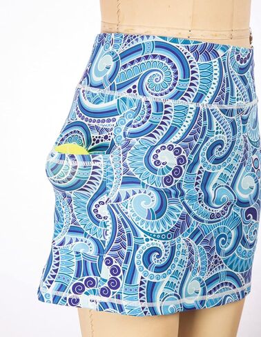 تنانير جاك سميث للنساء، كاجوال مع جيوب، تنانير تنس جولف، ملابس جولف (زهور الكاجو 01 متوسط) in Kuwait