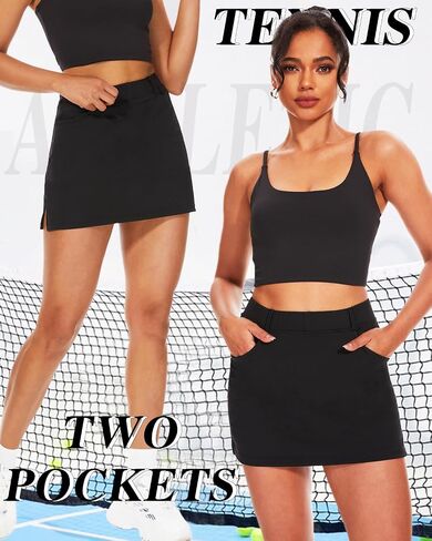 Women's Tennis Skirts Athletic Activewear Skorts with Pockets Stretchy A Line Mini Skirt for Golf in Saudi Arabia