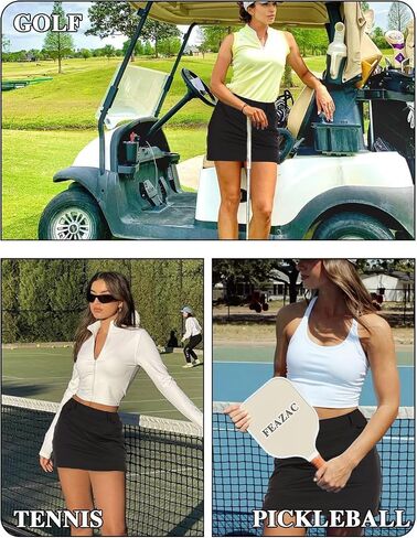 Women's Tennis Skirts Athletic Activewear Skorts with Pockets Stretchy A Line Mini Skirt for Golf in Saudi Arabia