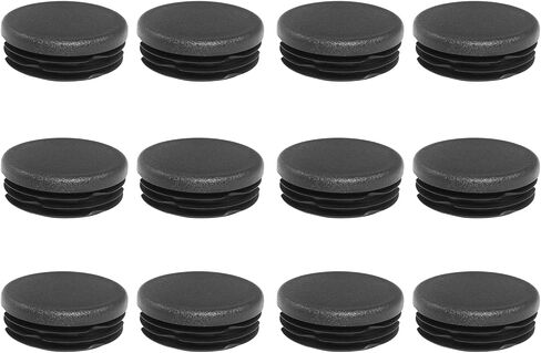 4 Pieces 1-1/2 Inch Round Plastic Plug, Tubing Post End Caps Black Furniture Feet Inserts for Glide Protection for Table Chairs and Furnitures, 38mm in Saudi Arabia