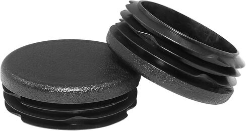 4 Pieces 1-1/2 Inch Round Plastic Plug, Tubing Post End Caps Black Furniture Feet Inserts for Glide Protection for Table Chairs and Furnitures, 38mm in Saudi Arabia