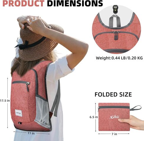 Xgunion Hiking Backpack 10L Lightweight Foldable (Black) in Saudi Arabia