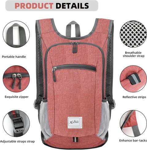 Xgunion Hiking Backpack 10L Lightweight Foldable (Black) in Saudi Arabia