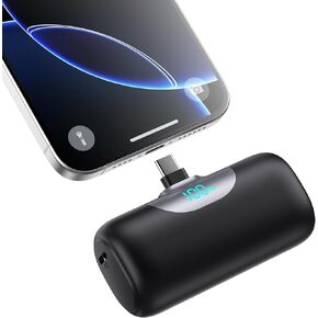 شاحن محمول صغير لسلسلة iPhone 17/16/15، بطارية شحن USB-C سريعة الشحن بقدرة 5500 مللي أمبير في الساعة PD، شاحن هاتف محمول بحجم جيب السفر لهاتف iPhone17/17Pro/17Pro Max/Air/16/15، Samsung، Android إلخ in Kuwait