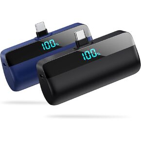 [2-Pack]Mini Portable Charger for iPhone 17/16/15,Upgraded 5500mAh PD Fast Charging USB C Power Bank,Travel Essentials Battery Pack for iPhone 17/17 Pro Max /Air/16 Plus/16/15 Series Galaxy Android in Saudi Arabia