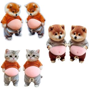 3D Cute Animal Belly Pads, Two of Each Kind, for Door Stoppers and Wall Protection, Silent Shock-Absorbing Pads, Suitable for Doorknobs, Refrigerators, Cabinets, Phones, and Car/Home Decoration in Kuwait