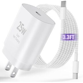 شاحن USBC iPad سريع وسلك كابل USB C بطول 3FT، شاحن سريع 25 وات من النوع C لأجهزة Apple iPad Pro 11/12.9/13/2025-2018/iPad Air 5/4th Gen، iPhone 15 16 17 Pro Max/Mini/iPad شحن سريع in Kuwait