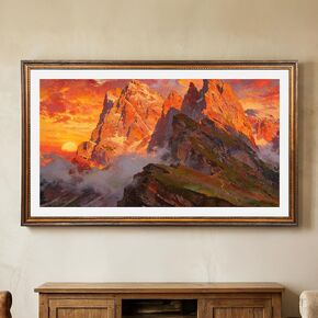 Antique Solid Wood TV Frame, Compatible ONLY with 65" Samsung The Frame TV Pro TVs, Vintage Distressed Wooden Bezel, Fits 65" LS03A/LS03B/LS03C/LS03D/LS03FA/LS03FW (2021–2025 & 2025 Pro) in Kuwait
