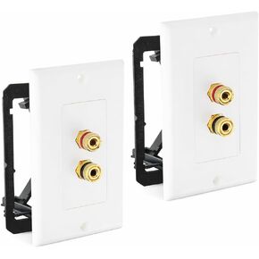 DIYTECH 1 Speaker Wall Plate, 2 Pack, Gold Plated Binding Posts in Saudi Arabia
