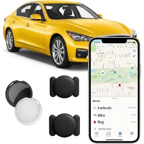 2 Pack GPS Tracker for Vehicles with Magnetic Case Global Real-Time Bluetooth Tracking Device for Cars Hidden Work with Apple Find My (iOS Only) Waterproof No Fee No Subscription No SIM Card Required in Saudi Arabia
